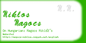 miklos magocs business card